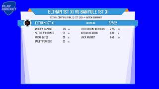 Eltham 1st XI v Banyule 1st XI [upl. by Marna]