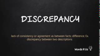 How to Pronounce DISCREPANCY in American English [upl. by Sharron]