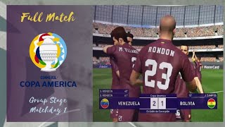 PES 2018  Venezuela vs Bolivia  Copa America Group AMatchday 1  Gembox Patch 2021  PS3 [upl. by Feerahs]