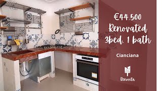 For Sale  €44500 Renovated 3 Bed1Bath in Cianciana Sicily [upl. by Kelli172]