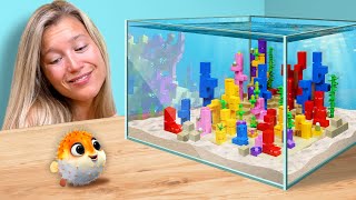 I Built LEGO Minecraft for a Real Pufferfish [upl. by Michell]