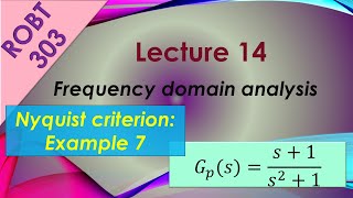 ROBT 303  Lecture 1410  Frequency domain analysis Nyquist criterion example 07 [upl. by Coco]