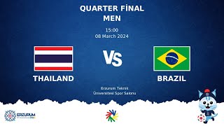 THAILAND vs BRAZIL  Futsal DEAFLYMPICS ERZURUM 2024  MEN QUARTERFINALS [upl. by Gonick]