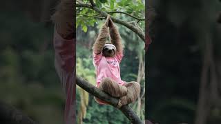 Cute yoga sloth 🦥❤️ cute sloth yogapose followyourjoy❤️ viralvideo ytshorts trending [upl. by Gianna]