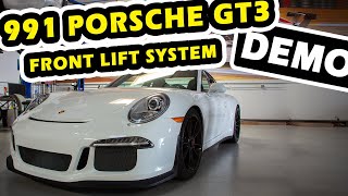 OEM Porsche 991 GT3 Front lift system demonstration [upl. by Lucinda]