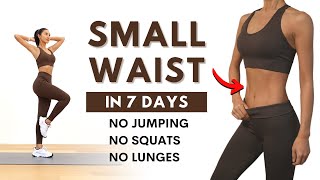 SMALL WAIST in 7 Days  40 MIN Standing Abs Workout  No Squat No Lunge No Jumping [upl. by Ynaoj]