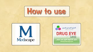 How to use Medscape amp Drug Eye applications [upl. by Pontias]