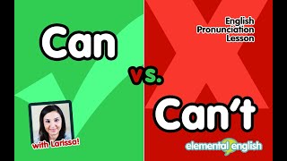 Can vs Cant  English Pronunciation Lesson [upl. by Petronilla]