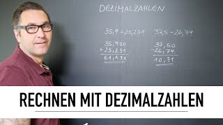 Wie addiere und subtrahiere ich Dezimalzahlen Addition amp Subtraktion von Dezimalzahlen  Kommazahl [upl. by Corabel]