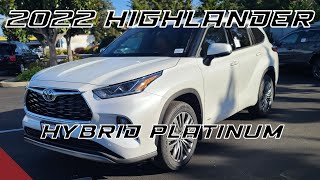 2022 Toyota Highlander Hybrid Platinum Overview [upl. by Benoite]