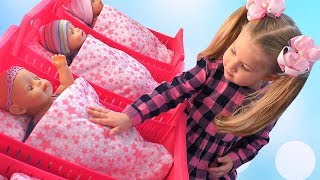 Diana pretend play with Baby Dolls and girl toys [upl. by Jedthus]