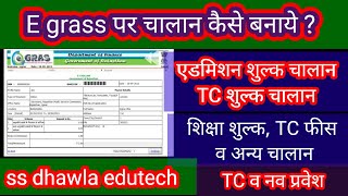 egras challan शिक्षा शुल्क टीसी फीस व अन्य फीस के लिए चालान बनाना सीखिए E TC admission challan [upl. by Gregor295]