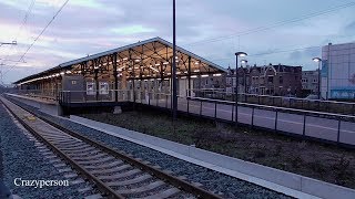 Nieuwe overweg metrostation Vlaardingen C bij zonsondergang [upl. by Carthy]