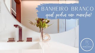 QUAL A MELHOR BANCADA BRANCA PARA BANHEIRO Teste de mancha em tipos de Pedras [upl. by Darcy]