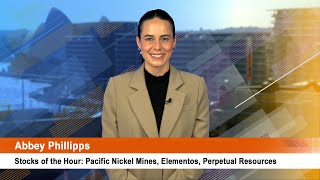 Stocks of the Hour Pacific Nickel Mines Elementos Perpetual Resources [upl. by Ardnasela]