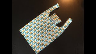 MAKE A TOTE BAG  THAT FOLDS INTO A POCKET  Pattern amp step by step instructions [upl. by Endor]