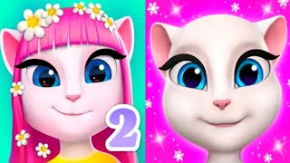 My talking Angela 2 VS My talking Angela  Gameplay 🎮 [upl. by Rickert]