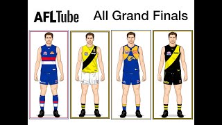 Jumpers Worn In VFLAFL Grand Finals 1960  2019  footyjumperscom [upl. by Ahsinrat]