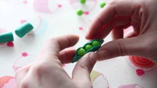 Vidéo tuto  création de bijoux fimo petits Pois [upl. by Nahsrad]