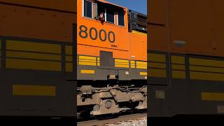 Got a wave from BNSF 8000 Conductor shorts [upl. by Eiramnwad]