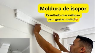 DIY Molduras de Isopor para Banheiro de Forma Rápida e Barata [upl. by Lirrehs]