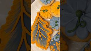 Decorated cookies for fall 🍂 decoratedcookies fallbaking cookiedecorating art [upl. by Hjerpe450]