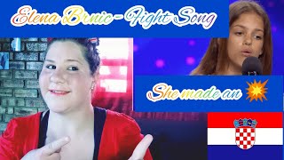 Fight Song  Elena Brnic croatia croatiahastalent reaction elenabrnic react music fyp [upl. by Aitsirhc]