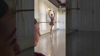 Vaganova Graduation Exam  Pirouettes Sofya Valiullina Maria Koshkaryova [upl. by Ahsiemac]