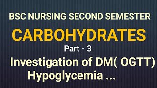 Carbohydrates Part3 in Biochemistry BSC NURSING SECOND SEM [upl. by Suciram]