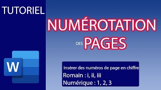 Insérer des numéros de pages différents dans un document Word [upl. by Dutch713]