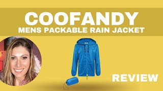 COOFANDY Mens Packable Rain Jacket REVIEW [upl. by Beckett]