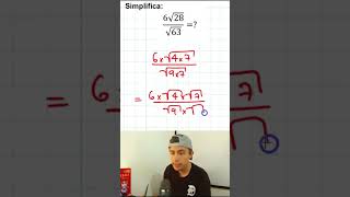 ¿Puedes SIMPLIFICAR RADICALES en 1 minuto shortsviral algebra matematicasfaciles maths [upl. by Hgieloj]