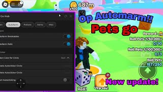 Roblox Pets Go Autofarm with AutoRoll AutoPotions AutoFruits and more script  hack [upl. by Iccir]