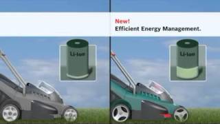 Bosch Rotak 34 LI Lawn Mower  wwwthegreenreapercouk [upl. by Annet838]