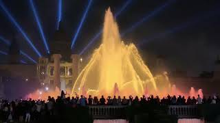 La fuente mágica de Montjuic  Font màgica de Montjuïc 12 Octubre 2018 Barcelona [upl. by Chuck]