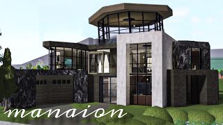 Bloxburg Mansion Modern House  House Build  Roblox [upl. by Hirza]