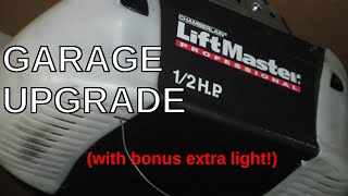 LiftMaster Garage Door Opener Install  DIY Garage Upgrade [upl. by Nosylla]