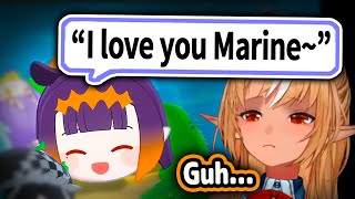 Flares Reaction To Ina Saying quotI Love Marinequot Is Priceless【Hololive】 [upl. by Hgielra]