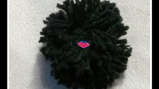 DIY। How to make small POM POMS in 5 minutes। Beautiful and designer black Pom pom [upl. by Sig]