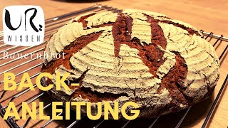 Bauernbrot backen  Roggenmischbrot mit Schwarzroggenanteil [upl. by Toland]