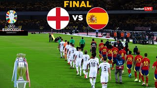 ENGLAND vs SPAIN  Final UEFA Euro 2024  Full Match All Goals  Realistic PES Gameplay [upl. by Mccreary885]