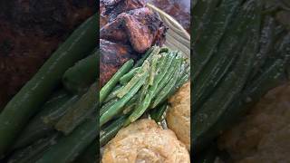 Homemade roasted chicken garlic Parmesan green beans and honey butter biscuits [upl. by Kaltman]