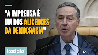 BARROSO GARANTE LIBERDADE DE EXPRESSÃO E DIZ QUE STF É UM DOS quotGUARDIÕESquot DA IMPRENSA [upl. by Nytsuj51]