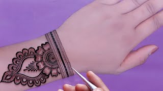 VERY BEAUTIFUL LATEST FLORAL ARABIC HENNA MEHNDI DESIGN FOR FRONT HAND  eid mehndi design [upl. by Harrow]