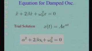 Lecture  2 Damped Oscillator  I [upl. by Namie955]