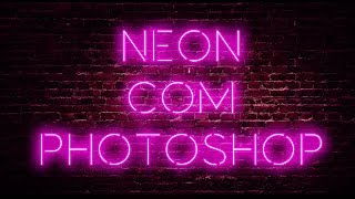 Texto Neon no Photoshop [upl. by Ahtel]