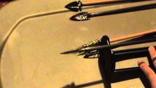 how do MY flint knapped heads spin OBSIDIAN STONE BROADHEADS ON CARBON ARROWS [upl. by Butterfield]