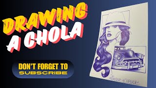 Drawing a chola with a bic pen [upl. by Balf217]