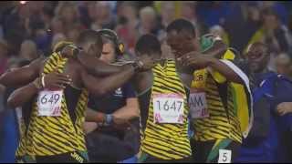 Usain Bolt 4x100 World Record 2014 3758 JAMAİCA  Unmissable Moments [upl. by Lenox]