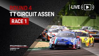 ROUND 4  RACE 1  Porsche Carrera Cup Benelux Season 2024 at TT Circuit Assen [upl. by Oznola]